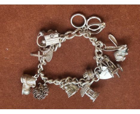 Silver charm bracelet 