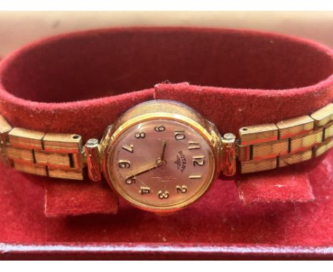 Ladies gold plated rotary wristwatch 
