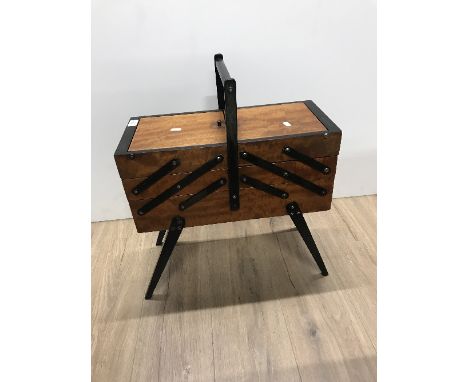 VINTAGE FOLDING SEWING BOX