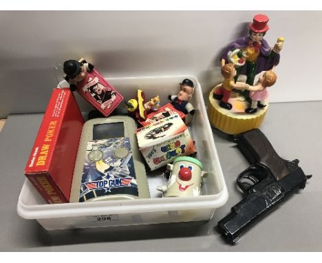 1 BOX VINTAGE TOYS INCLUDING TOP GUN BY KONAMI