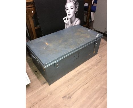 LARGE METAL TRUNK