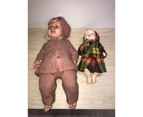 2 VINTAGE DOLLS