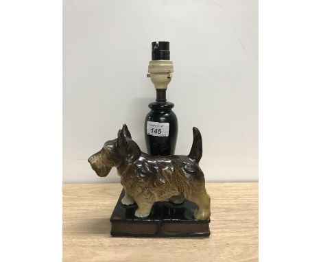 VINTAGE 1930S SCOTTIE DOG TABLE LAMP