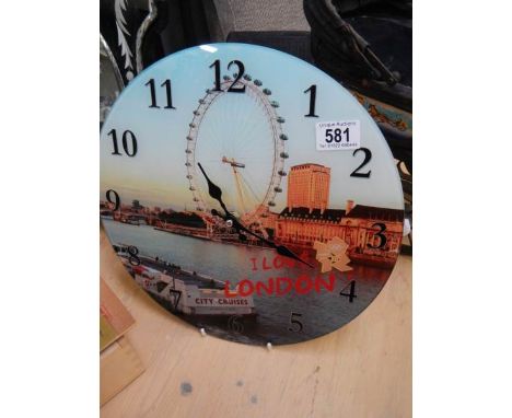 A London souvenir wall clock. 