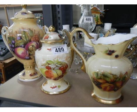 Two pieces of Aynsley porcelain and one other item. 