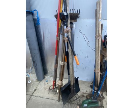 A quantity of garden tools etc. 