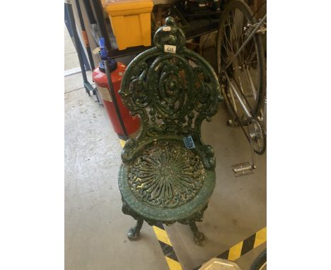 A vintage metal garden chair 