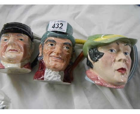 Three vintage character jugs. 