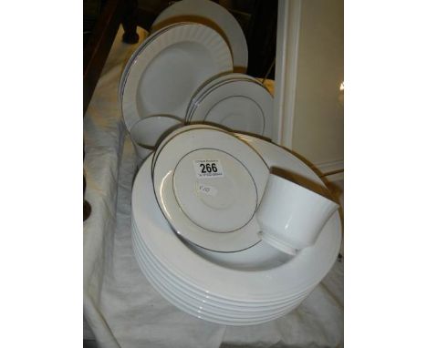 A quantity of white ceramic plates, dishes etc., 