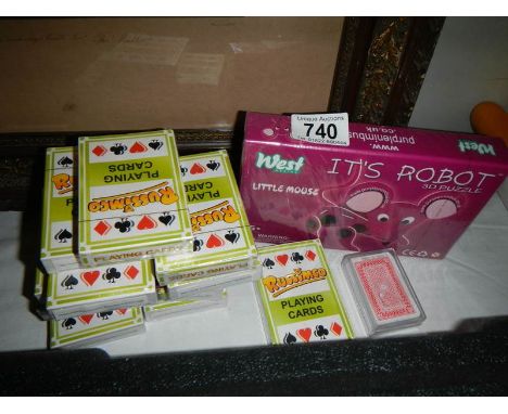 A mixed lot of playing cards etc., 