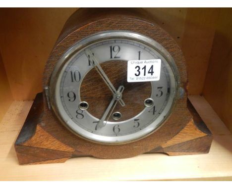 A mantel clock. 