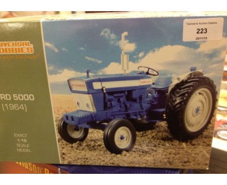 A boxed Universal Hobbies 1:16 scale Ford 5000 (1964) tractor