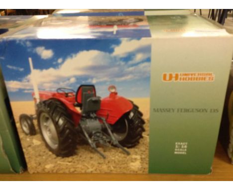 A boxed Universal Hobbies 1:16 scale Massey Ferguson 135 tractor #UH2698U.