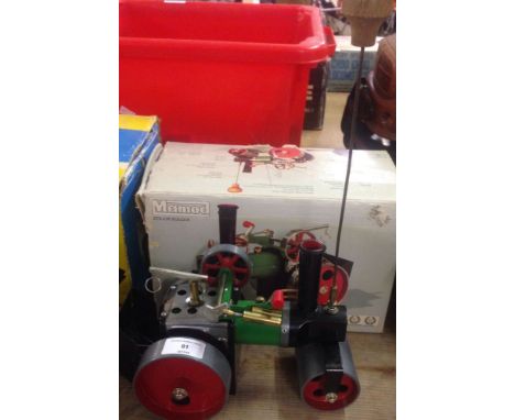 A boxed Mamod SR1A steam roller live steam engine
