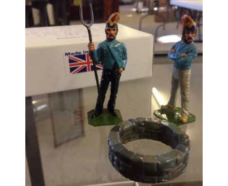 An Errol John Studios boxed French Napoleonic vignette comprising 2 figures & a well. 2nd Lancers of the Guard (Red Lancers c