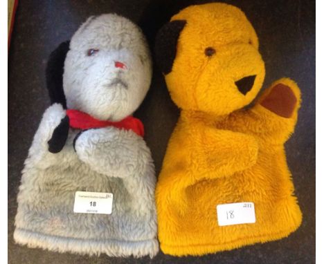 Sooty & Sweep hand puppets. C1970/80s. Matthew Corbett Ltd.