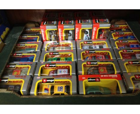 28 boxed Bburago 1:43 scale diecast cars.
