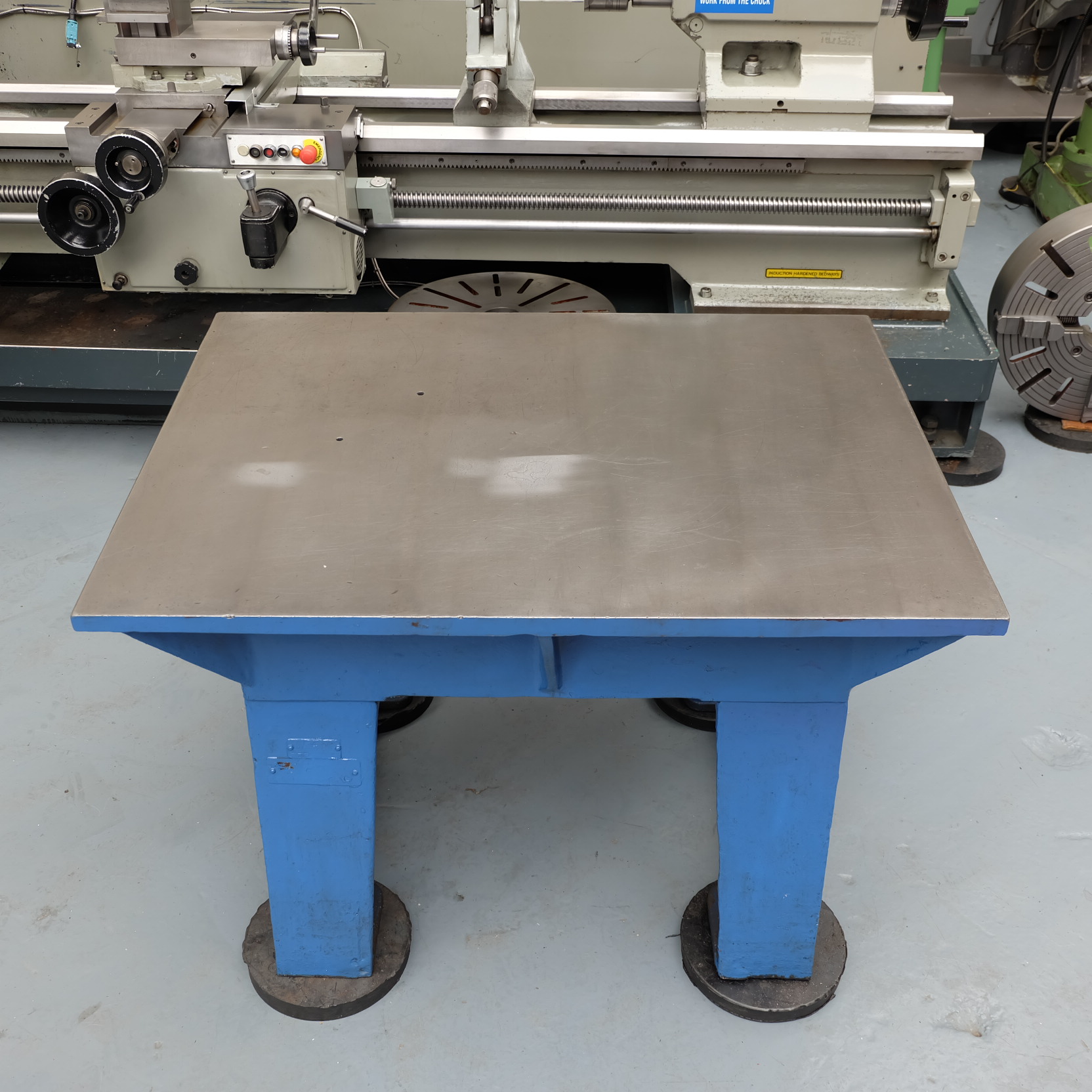 A Cast Iron Surface Table, Size 48in x 36in.
