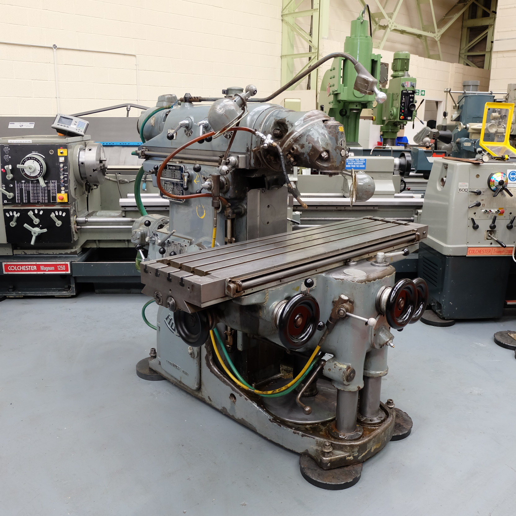 A Huron Universal Toolroom Milling Machine, Table 64in x 16in