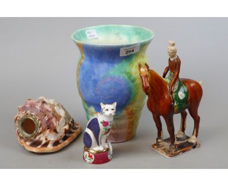 Collectables to include Royal Worcester vase and Beswick cat 