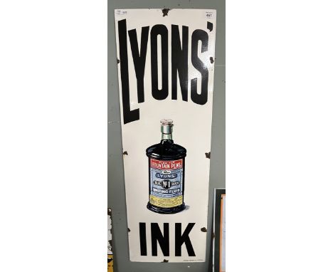 Enamel sign Lyon's Ink - Reproduction 
