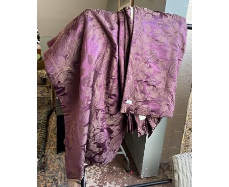Pair of Zoffany luxury curtains, blanket lined, exceptional quality, as new - 240cm long 180cm wide