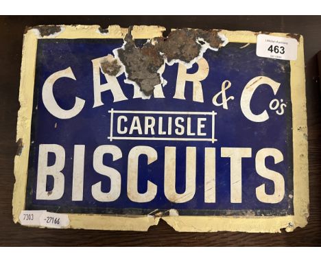 Original enamel sign Carr &amp; Co's Biscuits 