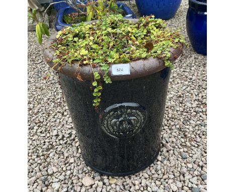 Large glazed planter 