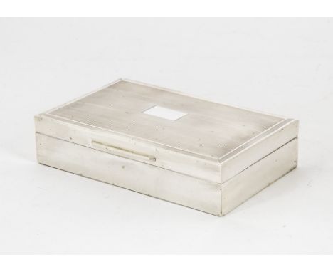 A 1970s silver cigarette box by SJR  