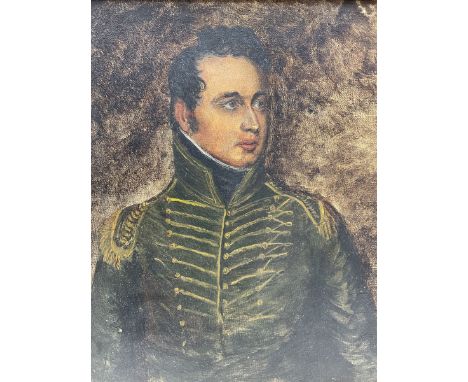 English School (Late 19th century): Portrait of a Gentleman in Military Dress, oil on canvas unsigned 28cm x 23cm