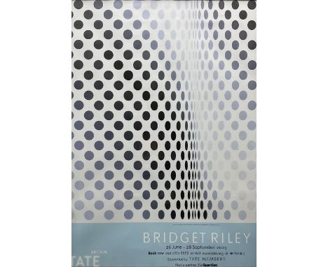 After Bridget Riley (British 1931-): 'Pause 1964' Tate Britain, colour lithograph exhibition poster pub. 2003, 66cm x 46cm