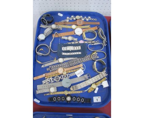 A Mixed Lot of Assorted Ladies and Gent's Wristwatches, including Rado, Next, Casio, Sekonda, Henley, Lorus etc :- One Tray 