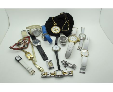 Metro Watch; A Vintage Trench Style Gent's Wristwatch, the signed white dial with black Arabic numerals amd seconds subsidiar