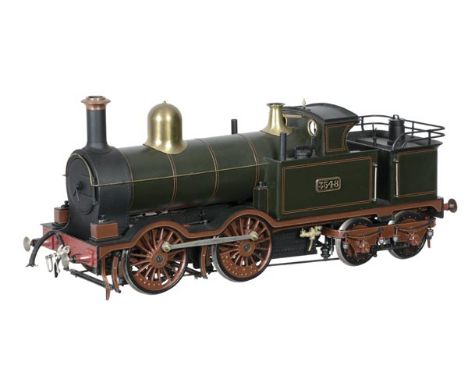 A fine Gauge 1 model of a Great Western Railway 0-4-4T broad gauge side tank locomotive No. 3548, built by Bill Lee in 10mm s