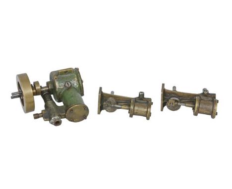 Two S.T. vertical oscillating double acting steam engines, suitable for use in small boats, bore and stroke both 7/16th of an