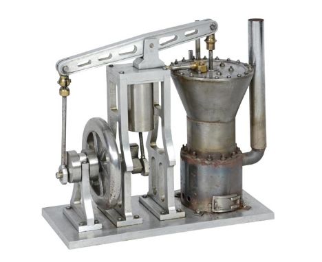 A model of a Mk2 Van Rennes hot air engine, built by the late Mr Brian Marshall of Chichester to the design by Van Rennes of 