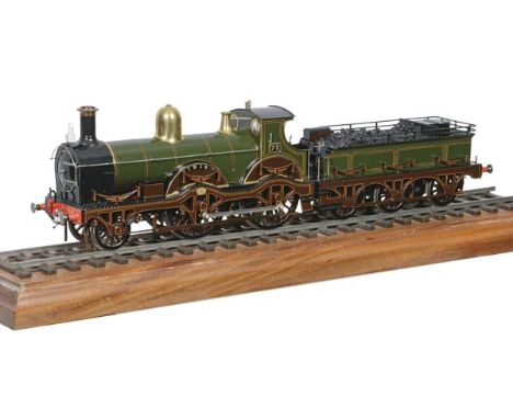 A fine Gauge 1 model of a Great Western Railway River Class 2-4-0 tender locomotive No.73 ‘Isis’ 1894, scratch built by Harry