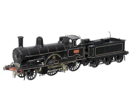 A fine Gauge 1 model of a London North Western Railway Dreadnaught Class 2-2-2-0 compound tender locomotive No.2059 ‘Greyhoun