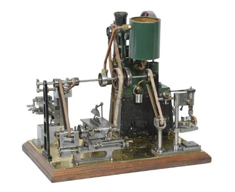 A model of a Sterling workshop, built by the late Mr Brian Marshall of Chichester, the Alpha hot air engine having open crank