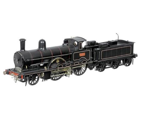 A fine Gauge 1 model of a London North Western Railway Dreadnaught Class 2-2-2-0 compound tender locomotive No.504 ‘Thunderer