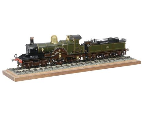 A fine Gauge 1 model of a Great Western Railway 4-2-2 Dean Single tender locomotive No.3050 ‘Royal Sovereign’, scratch built 