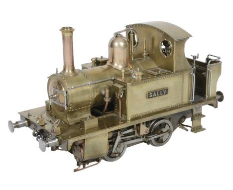 A well engineered 31/2 inch gauge model of a ‘Tich’ 0-4-0 side tank locomotive ‘Sally’, built by the late Reginald East of He