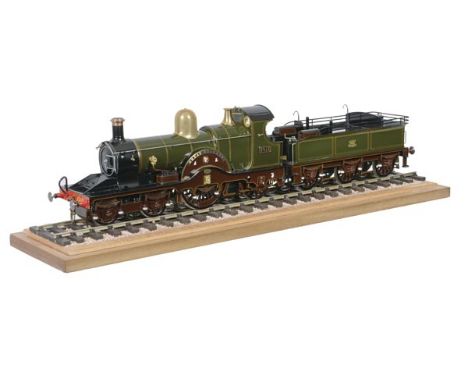 A fine Gauge 1 model of a Great Western Railway Dean Single 4-2-2 tender locomotive No 3013 ‘Great Britain’, scratch built by