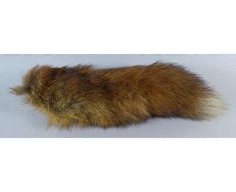 A Hunting Trophy Fox Brush with Hanging Hook, 33cm Long 