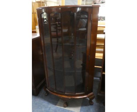 A Glazed Bow Fronted Mahogany Display Cabinet 