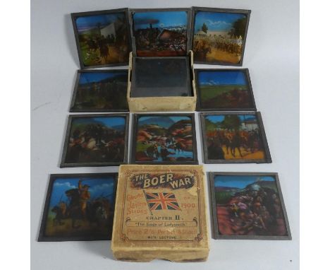 A Victorian Set of Coloured Magic Lantern Slides, "The Boer War of 1900, The Siege of Ladysmith" Plus Another Set. Total Numb