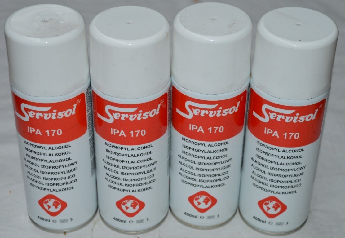 4 x Servisol IPA 170 Isopropyl Alcohol 400ml Electrical Cleaning