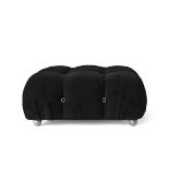 VERTESE Ottoman Black Velvet Settee Couch M20962 New Modern RRP £975 (SKU 435)