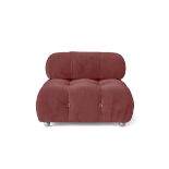 Varese Armchair Pink Velvet Settee Couch M20893 New Modern RRP £750 (SKU 453)