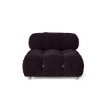 Varese-Armchair Purple Velvet Settee Couch M20894 New Modern RRP £750 (SKU 428)